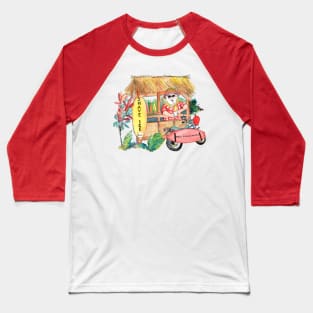 Santa Selling Shave Ice Baseball T-Shirt